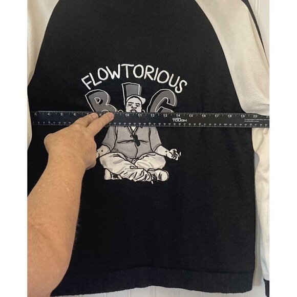 Y7 Studio Flowtorious B.I.G. Biggie-Yogi Black White Front Zip Bomber Jacket-M - Picture 10 of 13